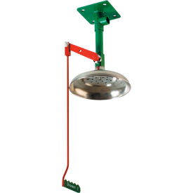 Justrite Safety Group 23GV Hughes® Drench Shower w/ Galvanized Steel Pipe, Ceiling Mount image.