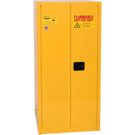 Eagle® Flammable Liquid Cabinet Self Close 60 Gallon Capacity 34"W x 34"D x 65"H Yellow 