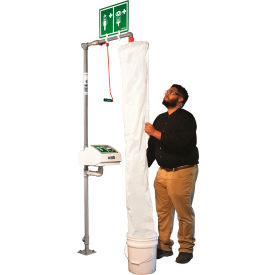 Justrite Safety Group TEST-KIT Hughes® Safety Shower Test Kit w/ Bucket & Shower Sock, Polyethylene/PVC image.