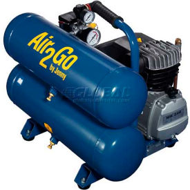 Jenny Products, Inc A2G246-HC4V-115/1 Jenny® A2G246-HC4V-115/1,  Portable Electric Air Compressor, 2HP, 4.8 Gallon, Twin Stack, 4 CFM image.
