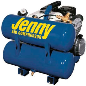 Jenny Products, Inc AM840-4HG-HC4V Jenny® AM840-4HG-HC4V Portable Gas Air Compressor w/ Honda GX Engine, 4HP, 4 Gallon, Twin Stack image.