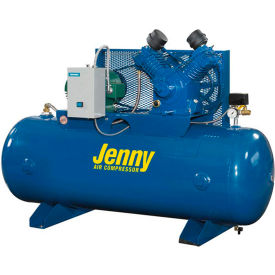 Jenny Products, Inc GT5B-80-230/1 Jenny® GT5B-80, 5 HP, Two-Stage Compressor, 80 Gallon, Horiz., 175 PSI, 15.2 CFM, 1-Phase 230V image.