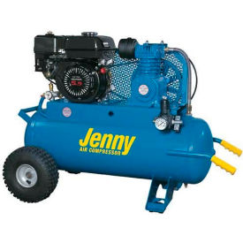 Jenny Products, Inc K5HGA-17P Jenny® K5HGA-17P Portable Gas Air Compressor w/ Honda GX Engine, 5.5 HP, 17 Gallon, Horizontal image.