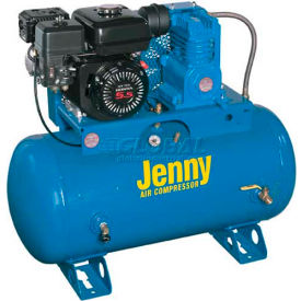 Jenny Products, Inc K5HGA-30T Jenny® K5HGA-30T, 5.5 HP, Stationary Gas Compressor, 30 Gallon, 125 PSI, 8.6 CFM, Honda, Recoil image.