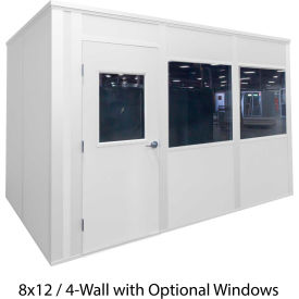 Porta-King G_DW101020 Porta-King Inplant Office, White Vinyl Int & Ext, 10x10, 2-Wall, Class A Fire & STC31 Sound image.