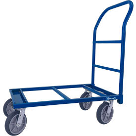 Jescraft™ Flat Dolly & Handle FDH-2436PL8-4S - 24 x 36 - 8"" Polyolefin Casters - 3000 Lb. Cap.