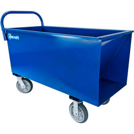 Jescraft Heavy Duty Concrete Cart 8"" High-performance Elastomer Casters 10.5 CU. FT. Cap. Blue