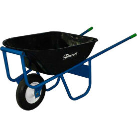 Jescraft™ All-Welded Steel Wheelbarrow SWA-610FF - 6 Cu. Ft. Capacity