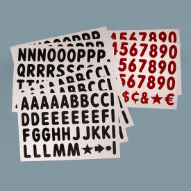Joseph Struhl Co., Inc. SW4LN Magic Master Numbers & Symbols For White Sign, Set Of 314-4" Letters, 24" X 36", 5 Lbs. image.