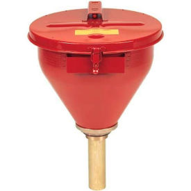 JUSTRITE SAFETY GROUP 8207 Justrite® 8207 10-3/4" Dia. Steel Funnel - Self-Closing Cover & 6" Flame Arrester image.