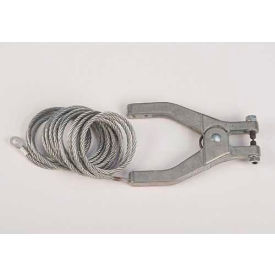 Justrite® 8496 10 Coiled Flexible Antistatic Wire Hand Clamp - 1/4"" Terminal