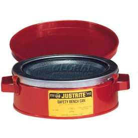 Justrite Safety Group 10175 Justrite Bench Can, 1-Quart, Red, 10175 image.