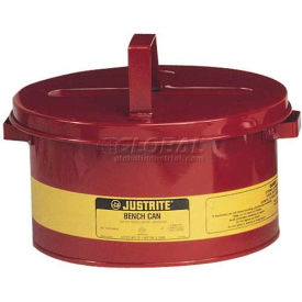 Justrite Safety Group 10775 Justrite Bench Can, 3-Gallon, Red, 10775 image.