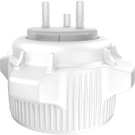 Justrite Safety Group 12859 Justrite 12859 Open Top Carboy Cap, Adapter With Two 1/4" Hose Barbs, 83mm image.