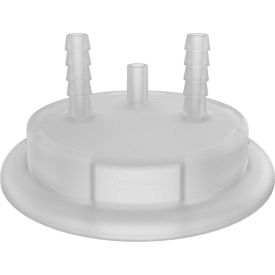 Justrite Safety Group 12875 Justrite 12875 Molded Adapter for Carboy Cap, Two 1/4" Hose Barbs and Vent image.