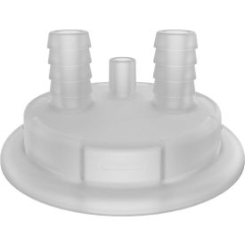 Justrite Safety Group 12876 Justrite 12876 Molded Adapter for Carboy Cap, Two 1/2" Hose Barbs and Vent image.