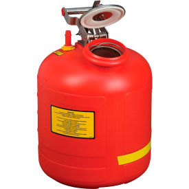 Justrite Manufacturing Co. 14565 Justrite® Disposal Drain Can For Liquid Disposal, Polyethylene, 5 Gallon Capacity, Red image.