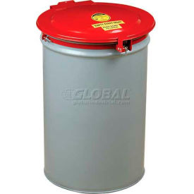 Justrite Safety Group 26753 Justrite® 26753 Self-Latching 55 Gallon Drum Lid with Vent and Gasket image.