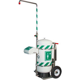 JUSTRITE SAFETY GROUP 40K45G Hughes Mobile Self-Contained Emergency Safety Shower With Eye/Face Wash, 30 Gallon, 40K45G image.