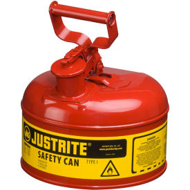 Justrite Safety Group 7110310 Justrite® Type I Steel Safety Can With Funnel, 1 Gallon (4L), Self-Close Lid, Blue, 7110310 image.