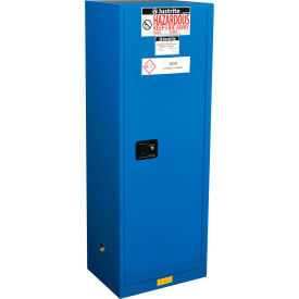 Justrite Manufacturing Co. 862228 Justrite Sure-Grip EX Safety Cabinet, Self Close, 22 Gallon Cap., 23-1/4"W x 18"D x 65"H, Royal Blue image.