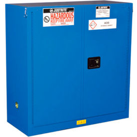 Justrite Manufacturing Co. 863028 Sure-Grip™ EX Hazardous Material Steel Safety Cabinet, 30 Gal., 2 Self-Close Doors, Royal Blue image.
