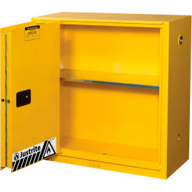 Justrite Manufacturing Co. 893080 Justrite® Flammable Cabinet, Self Close Single Door, 30 Gallon Capacity, 43"W x 18"D x 44"H image.