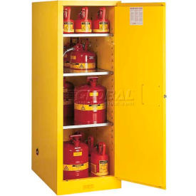 Justrite 54 Gallon 1 Door Manual Slimline Flammable Cabinet 23-1/4""W x 34""D x 65""H White
