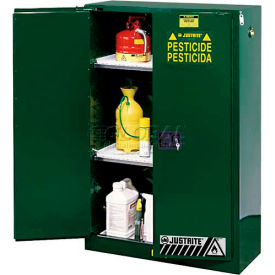 Justrite 90 Gallon 2 Door, Self-Close, Pesticide Cabinet, 43