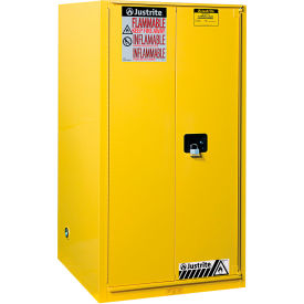 Justrite Manufacturing Co. 899080 Justrite® Flammable Cabinet, Bi-Fold Self Close Single Door, 90 Gal. Cap., 43"W x 34"D x 65"H image.
