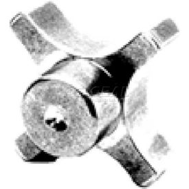 J.W. Winco, Inc CKS-2.50-BLANK-A J.W. Winco CKS Four-Prong Clamping Knob, 2-1/2", 2.5" (63.5), .56"(14.3) image.