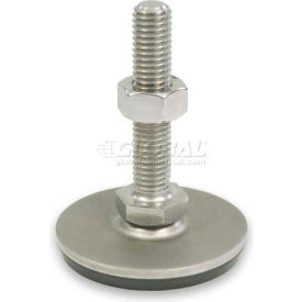 Leveling Foot W/Plastic Cap 5/8-11 x 5.91"" Stud 3.15"" Base Dia 6.78""H 2700 Lbs. Cap 304 SS