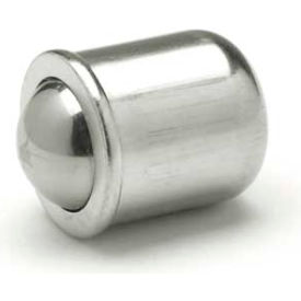 J.W. Winco, Inc 614-10-NI Short Press-Fit Delrin Ball Plunger - Stainless Steel .394" Diameter image.