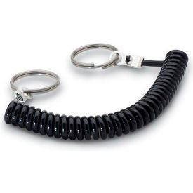 J.W. Winco, Inc 111.4-200-24 J.W. Winco GN111.4 Spiral Retaining Cables, Plastic, 2 Key Rings, 7.87"L, 0.94" Key Ring Dia. image.