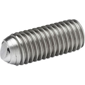 J.W. Winco, Inc 605-10X32-0.625-BN J.W. Winco 605-10X32-0.625-BN Set Screw w/ Flat Ball - 10-32 Thread x 5/8" Thread Length image.