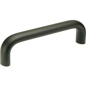 J.W. Winco Aluminum Cabinet U-Handle - 16.42""L x 1.02"" Dia Black 5/16-18 Tapped Thread