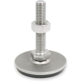 J.W. Winco, Inc 41-40-3/8X16-75-D1-S Leveling Foot - Threaded - 2700 Lbs. Capacity - 1.57" Base Dia. - J.W. Winco 41-40-3/8X16-75-D1-S image.