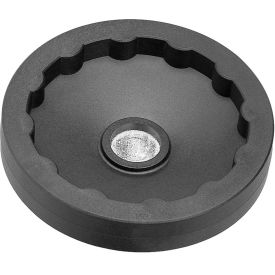 J.W. Winco, Inc 6379005 JW Winco - 6379005 - Plastic Solid Disk Handwheel w/o Handle - 3.94" Dia x .16" Pilot Hole image.