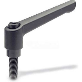 J.W. Winco, Inc 6T20A02K Zinc Die Cast Adjustable Lever with Steel Components 3/8-16 x .78 Stud 2.48"L image.