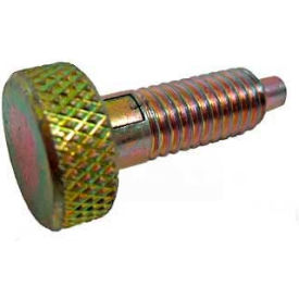 J.W. Winco, Inc 6TLR2 Knurled Retractable Plunger w/ Lock-Out Zinc Body Zinc Nose 1x8lbs Pressure 3/8-16 Thread image.