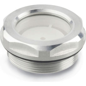J.W. Winco, Inc 743-14-M20X1.5-A Aluminum Fluid Level Sight Glass w/ Reflector - M20 x 1.5 Thread - J.W. Winco O82/A image.