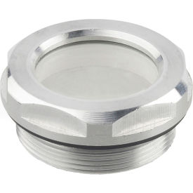 J.W. Winco, Inc 743.1-11-M16X1.5-B Aluminum Fluid Level Sight w/ ESG Glass w/o Reflector - M16 x 1.5 Thread - J.W. Winco R21/B image.