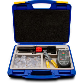 JEWELL INSTRUMENTS PAPER HS-TK Triplett High-Speed, Pass-Thru RJ45 Tool Kit w/ Crimp Tool, Connectors, Wire Cutter, Cable Testers image.