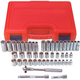 Chrome Socket Set, 3/8" Drive, 6 Point, 47 Piece view 2