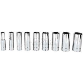 Fractional Socket Set 3/8" Drive 6 Point 9 Piece Deep 