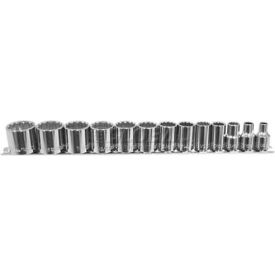 Fractional Socket Set, 3/8" Drive, 12 Point, 13 Piece, Short view 2
