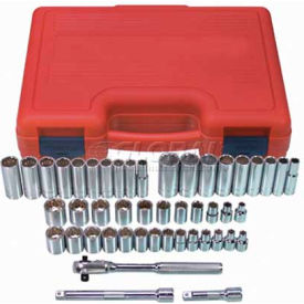 Chrome Socket Set, 3/8" Drive, 12 Point, 47 Piece view 2