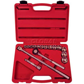 Fractional Socket Set, 1/2" Drive, 6 Point, 16 Piece, Short view 2