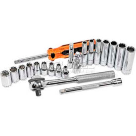 Metric Socket Set, 1/4" Drive, 6 Point, 21 Piece view 2