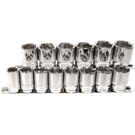 Metric Socket Set, 1/2" Drive, 6 Point, 14 Piece, Short view 2